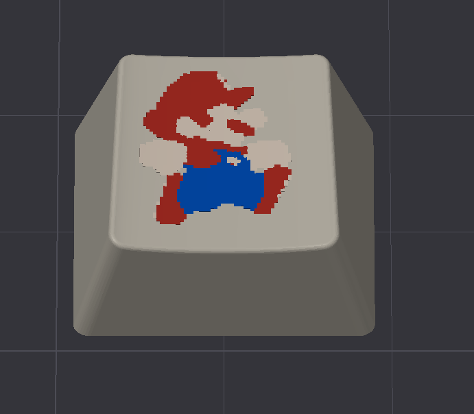 OrcaSlicer preview of artwork applied to an existing 3D model